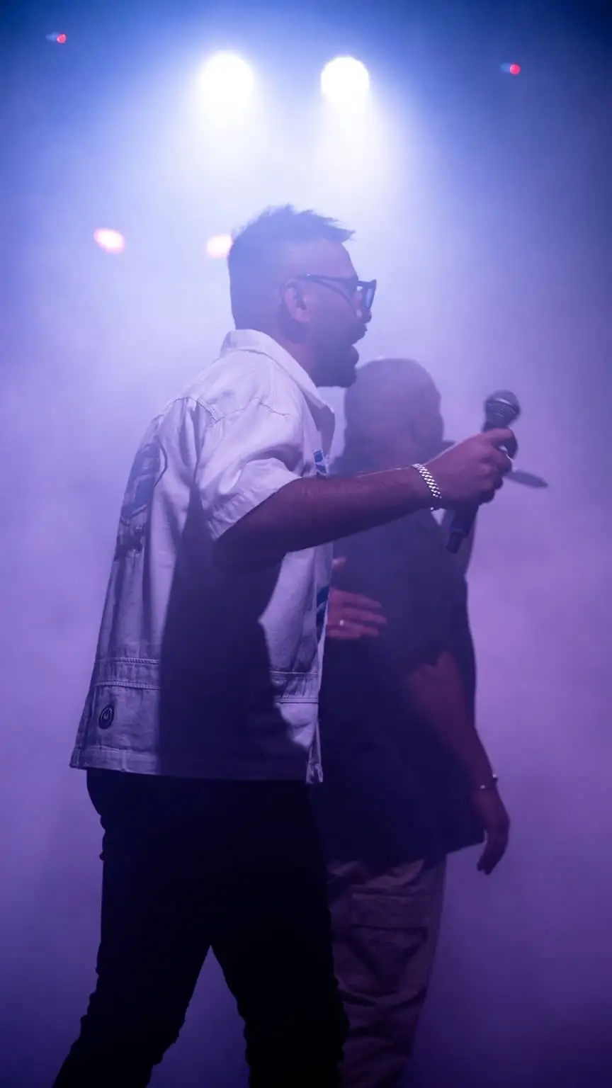 Stage performance with smoke effects, an iconic part of the XO Club Dubai nightlife experience